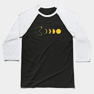 Total Solar Eclipse 2024 Party Funny Gamer Phases Totality Baseball T-Shirt